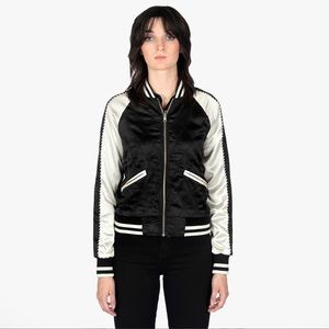 Straight to Hell Satin bomber jacket